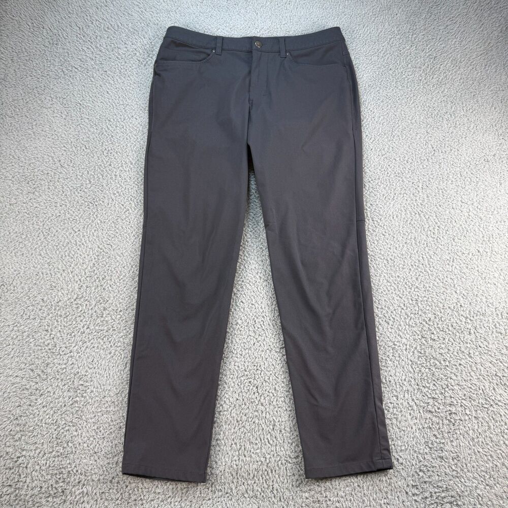 Lululemon ABC Classic-Fit 5-Pocket Warpstreme Pants Dark Grey Mens Size 32x29